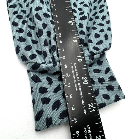 ANN TAYLOR NWT Small Petite Blue Peplum Sweatshirt Dress Animal Print Western‎ - Picture 8 of 8